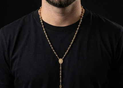 Rosario Divina Protección- Oro 18k lamina