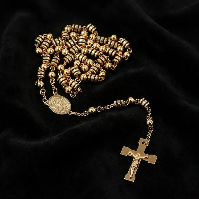 Rosario Divina Protección- Oro 18k lamina