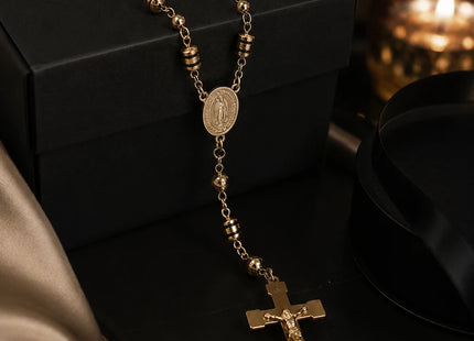 Rosario Divina Protección- Oro 18k lamina