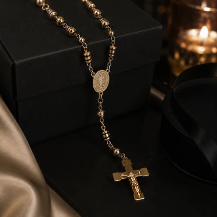 Rosario Divina Protección- Oro 18k lamina