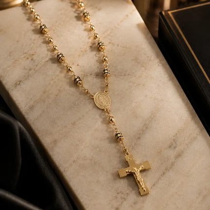 Rosario Divina Protección- Oro 18k lamina