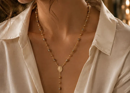 Rosario Divina Protección- Oro 18k lamina